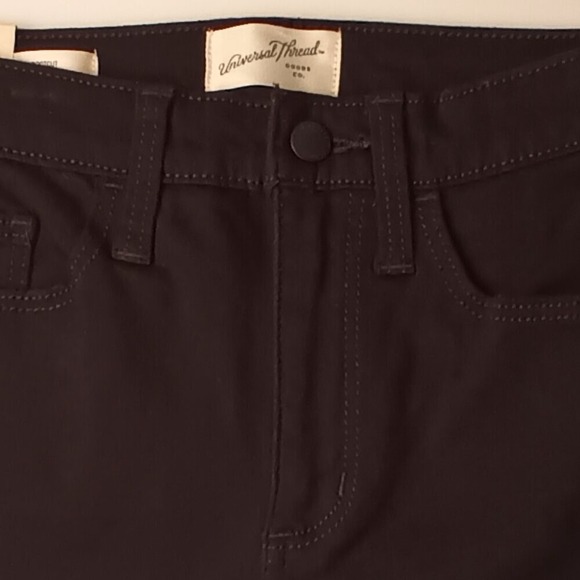 NWT Universal Thread Denim Jeans Size 0 High-Rise Bootcut No-Fade Black - Picture 4 of 11